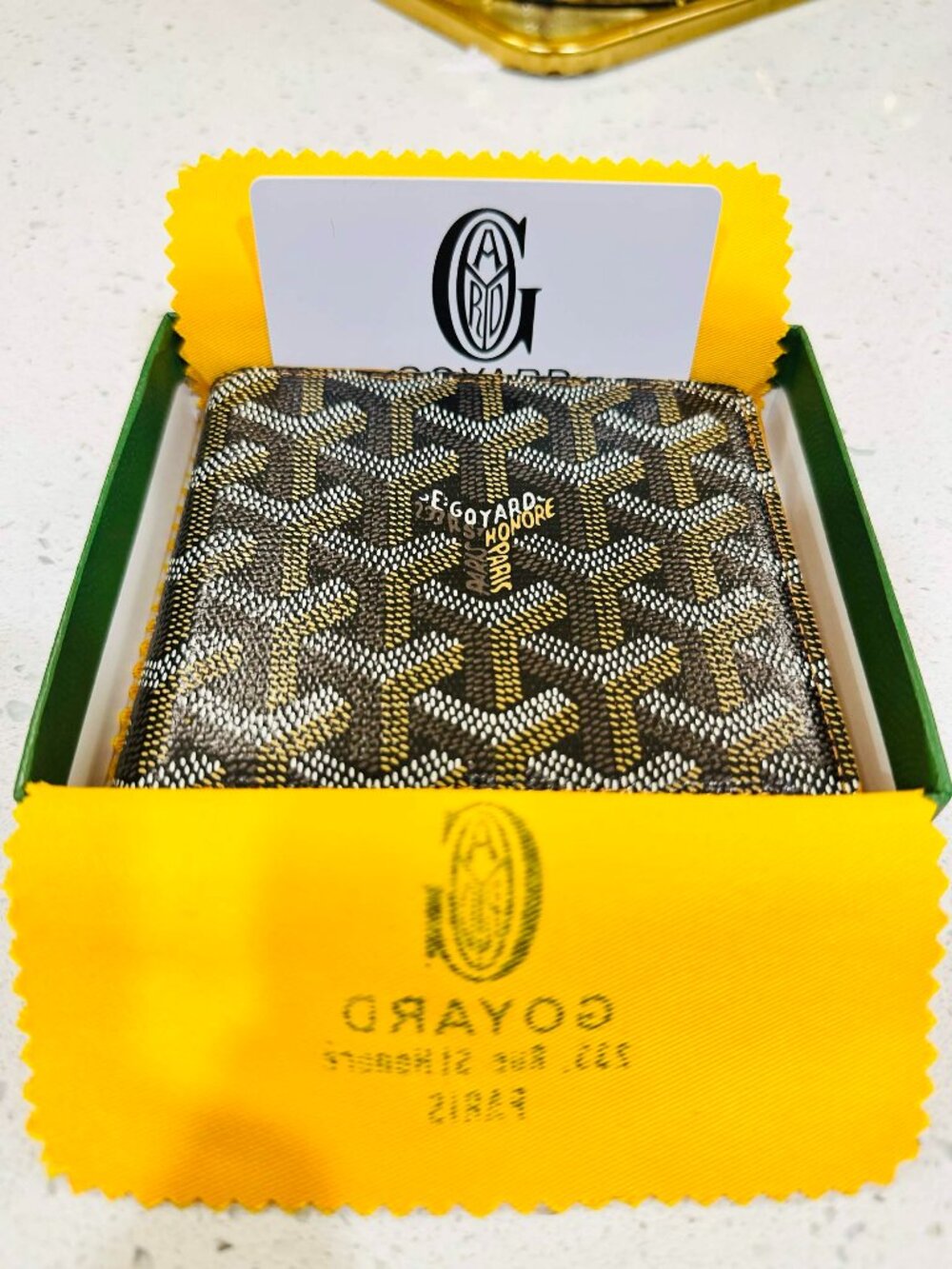 Goyard Victorie Wallet Black/Brown Leather | New With Box |